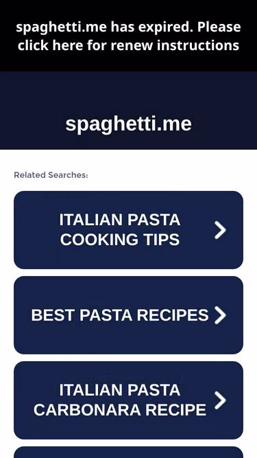 Screenshot of spaghetti.me