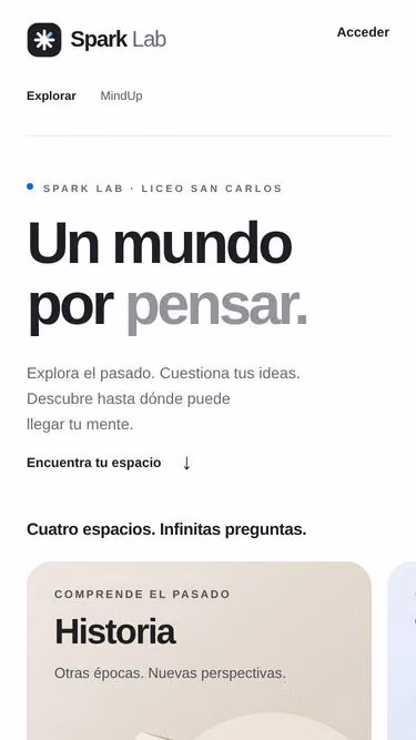 Screenshot of sparklab.lat