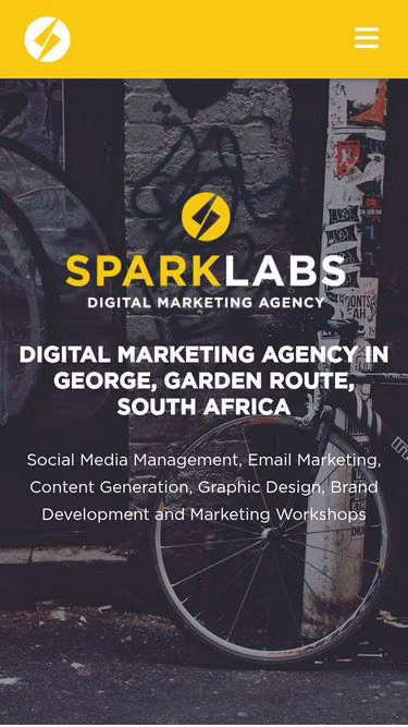 Screenshot of sparklabs.co.za