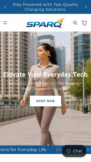 Screenshot of sparq.co.za