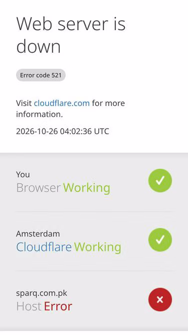 Screenshot of sparq.com.pk