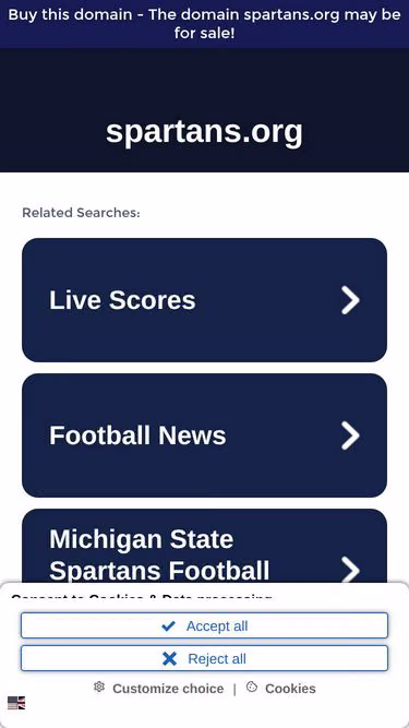 Screenshot of spartans.org