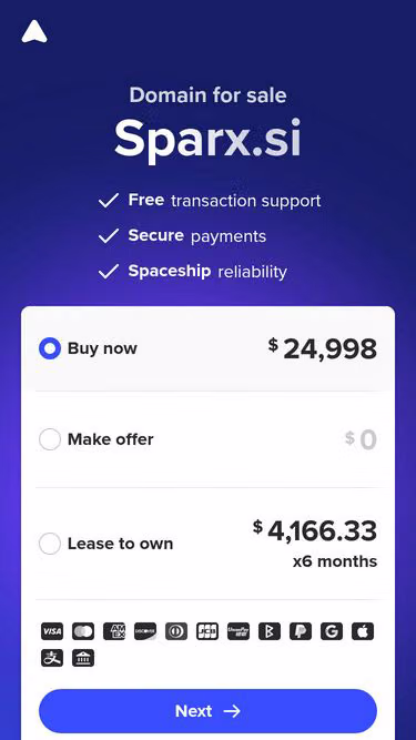 Screenshot of sparx.si