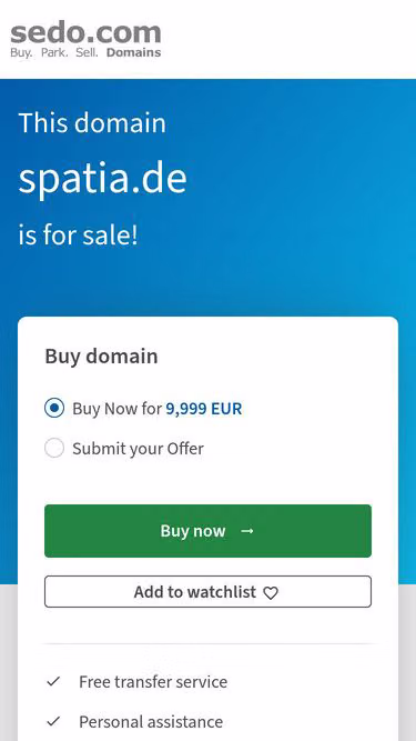 Screenshot of spatia.de