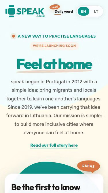 Screenshot of speak.social