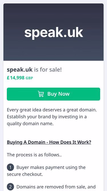 Screenshot of speak.uk