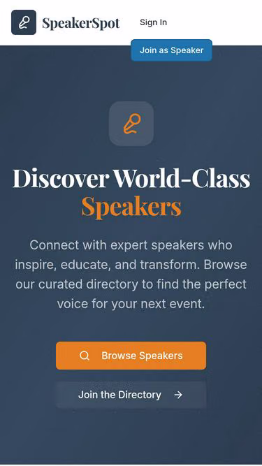 Screenshot of speaker.network