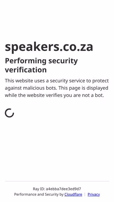 Screenshot of speakers.co.za