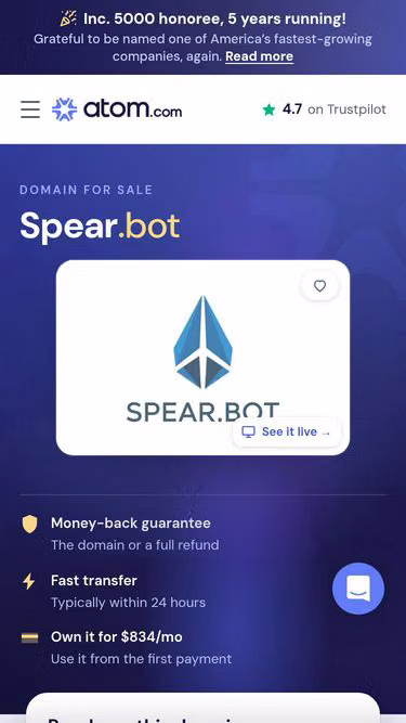 Screenshot of spear.bot