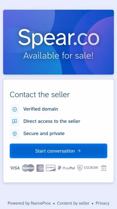 Screenshot of spear.co