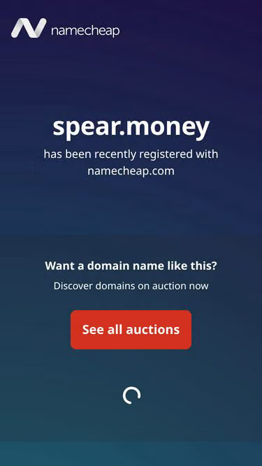 Screenshot of spear.money