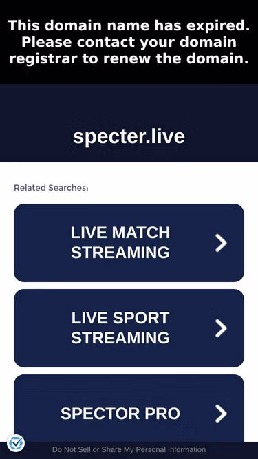 Screenshot of specter.live