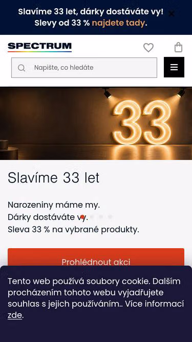 Screenshot of spectrum.cz