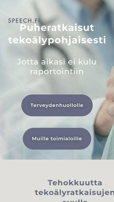 Screenshot of speech.fi
