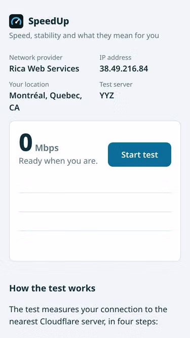 Screenshot of speedup.network