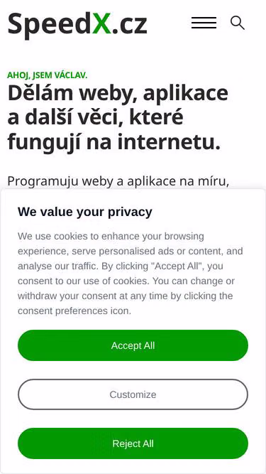 Screenshot of speedx.cz