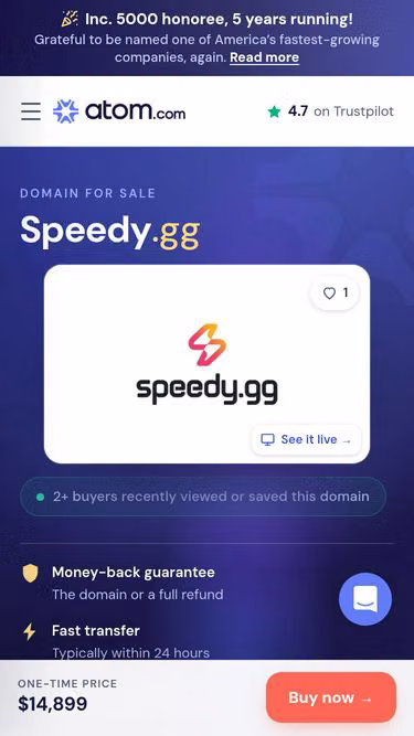 Screenshot of speedy.gg