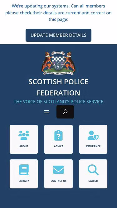 Screenshot of spf.org.uk