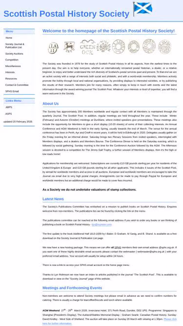 Screenshot of sphs.org.uk