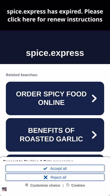Screenshot of spice.express