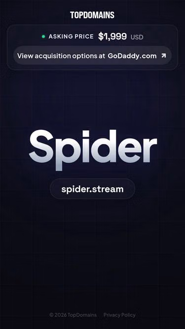 Screenshot of spider.stream