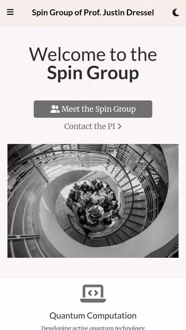 Screenshot of spin.group