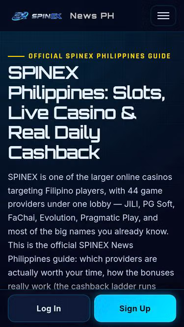 Screenshot of spinex.news