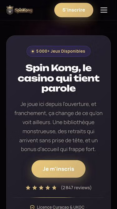 Screenshot of spinkong.online