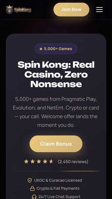 Screenshot of spinkong.xyz