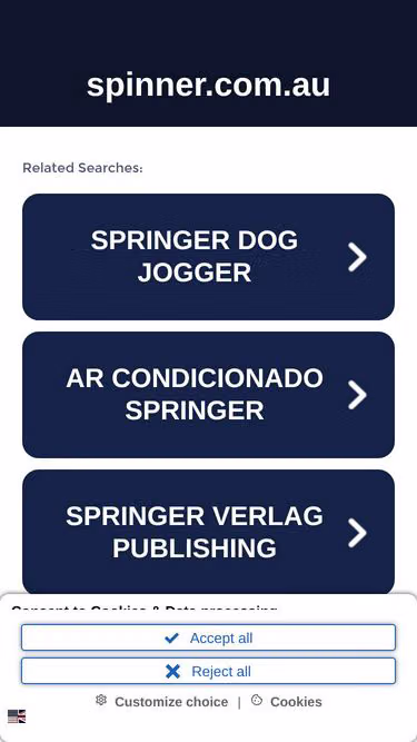 Screenshot of spinner.com.au
