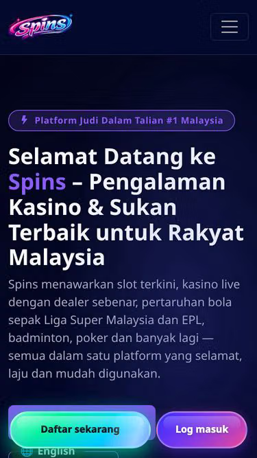 Screenshot of spins.express