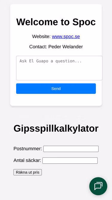 Screenshot of spoc.se