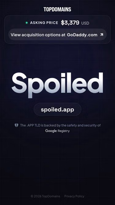 Screenshot of spoiled.app