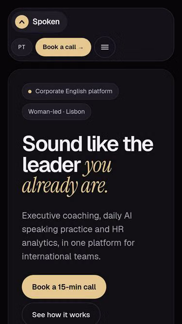 Screenshot of spoken.pt