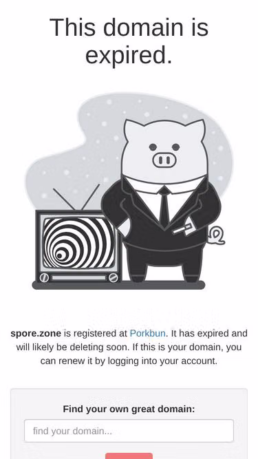 Screenshot of spore.zone
