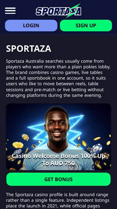 Screenshot of sportaza.au