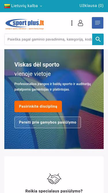 Screenshot of sportplus.lt