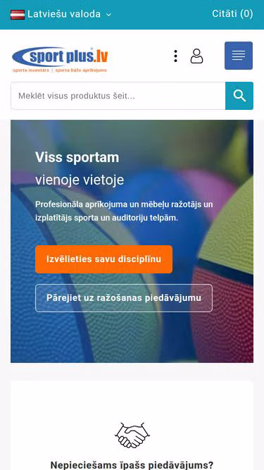 Screenshot of sportplus.lv
