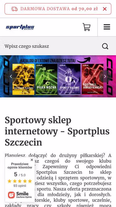 Screenshot of sportplus.szczecin.pl