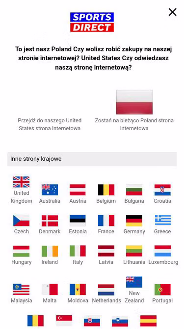 Screenshot of sportsdirect.pl