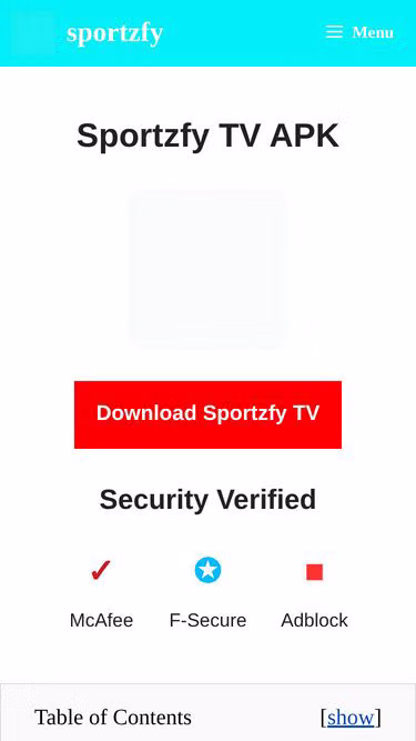 Screenshot of sportzfy.lol