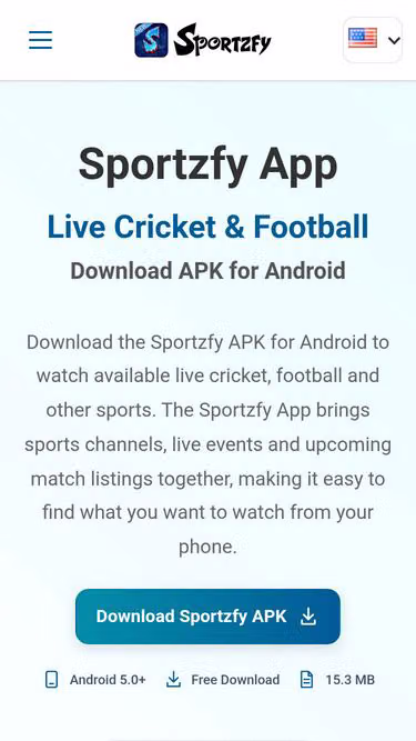 Screenshot of sportzfy.to