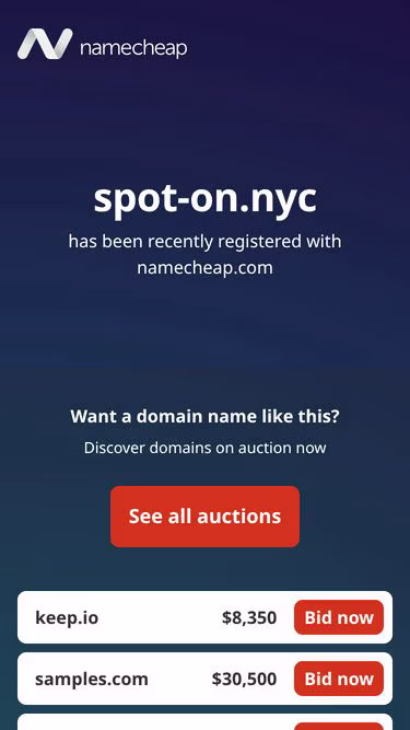 Screenshot of spot-on.nyc