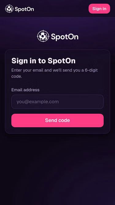 Screenshot of spoton.fun