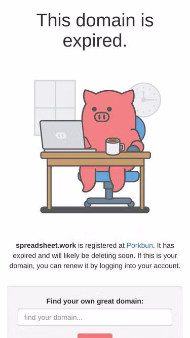 Screenshot of spreadsheet.work