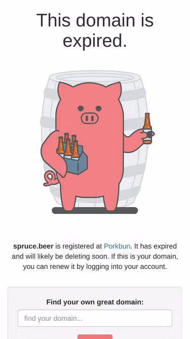 Screenshot of spruce.beer