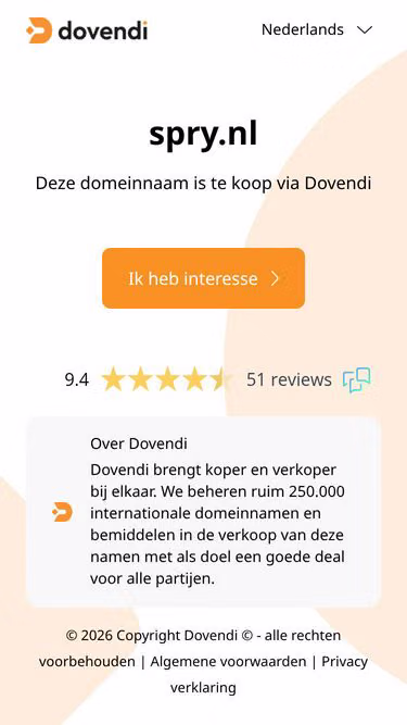 Screenshot of spry.nl