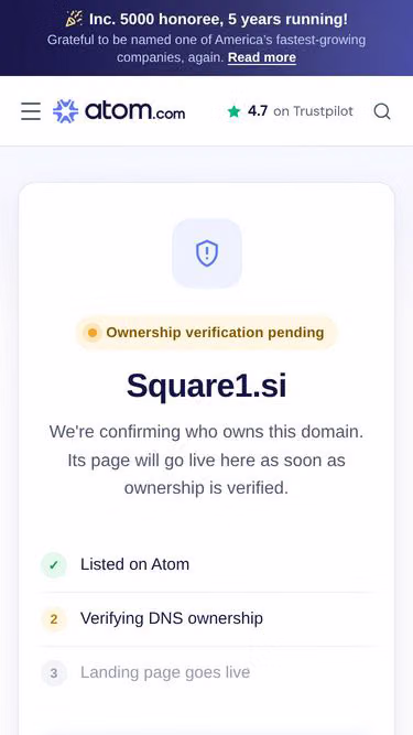 Screenshot of square1.si