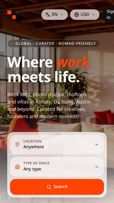 Screenshot of squares.kz