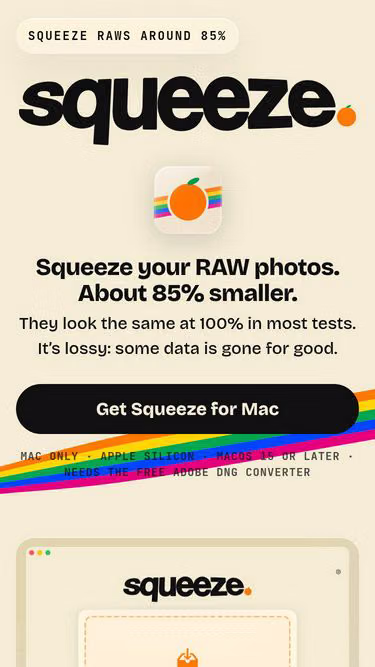 Screenshot of squeeze.photos